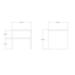 Βοηθητικό τραπέζι Morse ανθρακί μελαμίνη 40x40cm ed8568 - Image 2