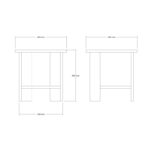 Βοηθητικό τραπέζι Morse ανθρακί μελαμίνη 40x40cm ed8570 - Image 2