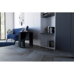 Βοηθητικό τραπέζι σαλονιού Abba ανθρακί μελαμίνη 52x30x45cm ed8571