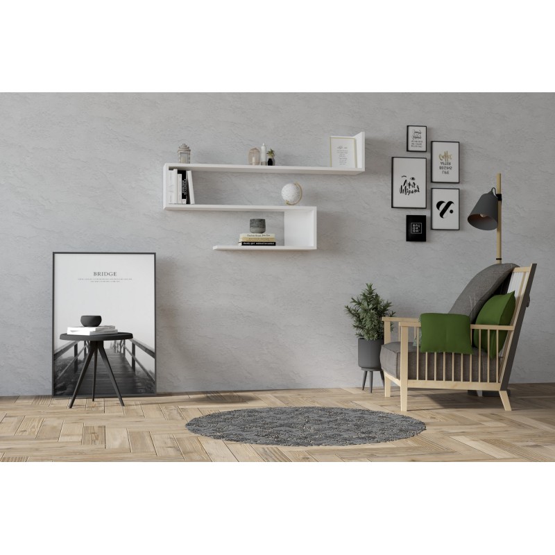 8577_0-800x800 Ραφιέρα Penne άσπρο μελαμίνη 120x20x71εκ ed8577 - Image 1