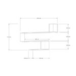 Ραφιέρα Penne άσπρο μελαμίνη 120x20x71εκ ed8577 - Image 2