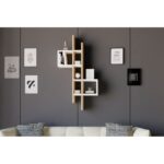 Ραφιέρα Emse Sapphire δρυς άσπρο μελαμίνη 53 8x19 6x108εκ ed8579