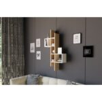 Ραφιέρα Emse Sapphire δρυς άσπρο μελαμίνη 53 8x19 6x108εκ ed8579 - Image 5