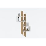 Ραφιέρα Emse Sapphire δρυς άσπρο μελαμίνη 53 8x19 6x108εκ ed8579 - Image 4