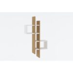 Ραφιέρα Emse Sapphire δρυς άσπρο μελαμίνη 53 8x19 6x108εκ ed8579 - Image 3