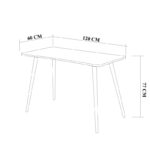 Γραφείο Fabio λευκό 120x60x77cm ed857 - Image 3