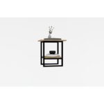 Βοηθητικό τραπέζι Boyce Oak μαύρο χρώμα 45x47cm ed8584 - Image 4