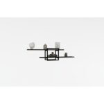 Ράφι τοίχου Mone ανθρακί μαύρη μελαμίνη 120x18x30cm ed8588 - Image 4