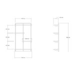 Ράφι τοίχου Dodo ανθρακί μελαμίνη 54x15x90cm ed8593 - Image 2