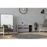 Τραπέζι σαλονιού Castor ανθρακί μελαμίνη 80x50x40εκ ed8597