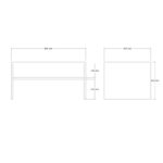 Τραπέζι σαλονιού Castor ανθρακί μελαμίνη 80x50x40εκ ed8597 - Image 2