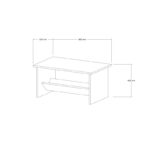 Τραπέζι σαλονιού Delta ανθρακί μελαμίνη 80x50x40εκ ed8599 - Image 2