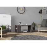 Τραπέζι σαλονιού Fenton ανθρακί μελαμίνη 80x50x40εκ ed8601