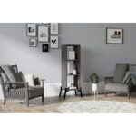 Βιβλιοθήκη Gordes ανθρακί μελαμίνη 30x30x101εκ ed8603