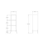 Βιβλιοθήκη Gordes ανθρακί μελαμίνη 30x30x101εκ ed8603 - Image 2