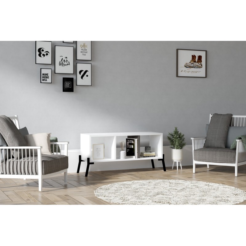 8604_0-800x800 Βιβλιοθήκη Gordes άσπρο μελαμίνη 30x30x101εκ ed8604 - Image 1