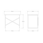 Γραφείο Addis Black μοριοσανίδα 90x56x76cm ed8605 - Image 2