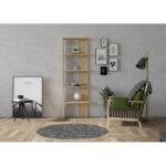 Βιβλιοθήκη Eze δρυς μελαμίνη 51x21x160εκ ed8607