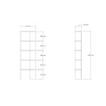 Βιβλιοθήκη Eze καρυδί μελαμίνη 51x21x160εκ ed8608 - Image 2