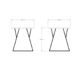 Τραπεζάκι σαλονιού Cassis άσπρη μελαμίνη 45x47 5cm ed8612 - Image 2