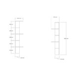 Βιβλιοθήκη Bled δρυς μελαμίνη 40x21 4x160εκ ed8624 - Image 2