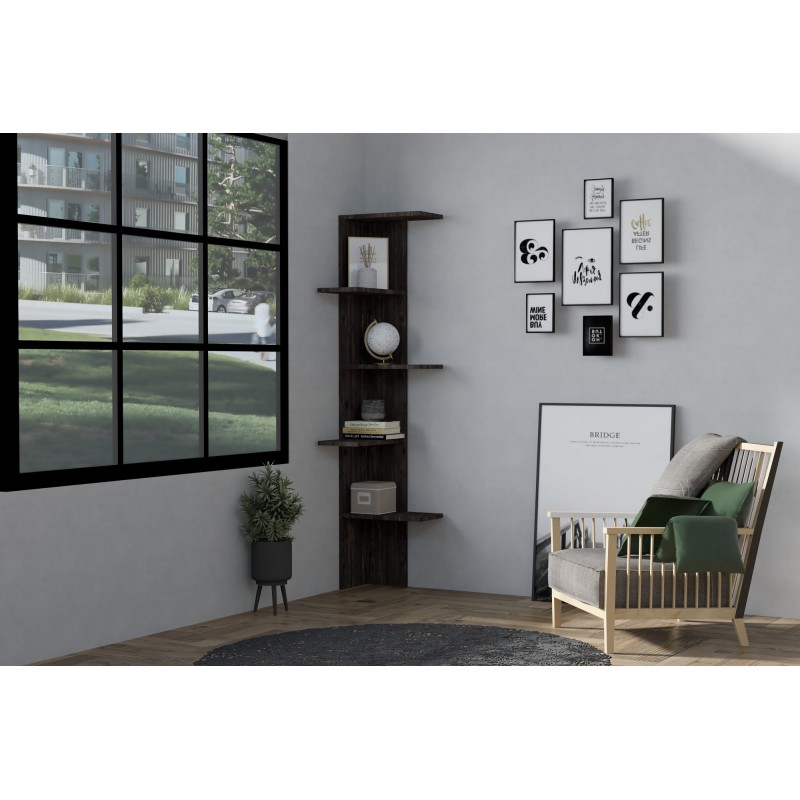 8625_0-800x800 Βιβλιοθήκη Bled ανθρακί μελαμίνη 40x24x160εκ ed8625 - Image 1