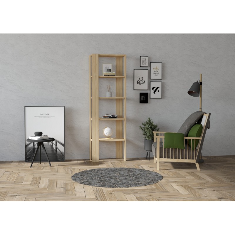 8626_0-800x800 Βιβλιοθήκη Pucon δρυς μελαμίνη 53x23x160εκ ed8626 - Image 1