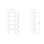 Βιβλιοθήκη Pucon καρυδί μελαμίνη 53x23x160εκ ed8627 - Image 2