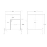 Κομοδίνο Aza Oak μελαμίνη 50x50x61cm ed8629 - Image 2