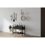 Παπουτσοθήκη ραφιέρα Narden ανθρακί μελαμίνη 90x34x70cm ed8641