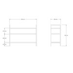 Παπουτσοθήκη ραφιέρα Narden ανθρακί μελαμίνη 90x34x70cm ed8641 - Image 2