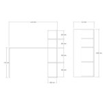 Γραφείο Linea καρυδί χρώμα 121x51x75cm μελαμι΄νη ed8647 - Image 2