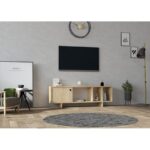 Έπιπλο τηλεόρασης Folsom Oak μελαμίνη 140x29x45cm ed8648