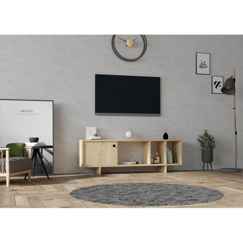 8648_0-800x800 Έπιπλο τηλεόρασης Folsom Oak μελαμίνη 140x29x45cm ed8648 - Image 1