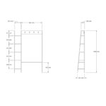 Έπιπλο εισόδου Marken άσπρο μελαμίνη 120x30x180εκ ed8650 - Image 2