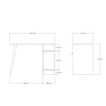 Γραφείο Calvino Oak μελαμίνη 110x50x74cm ed8651 - Image 2