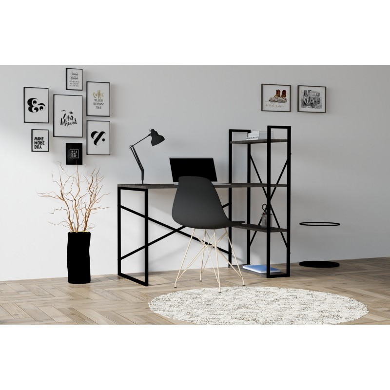 8653_0-800x800 Γραφείο Effe ανθρακί χρώμα μέταλλο μελαμίνη 120x60x75cm ed8653 - Image 1