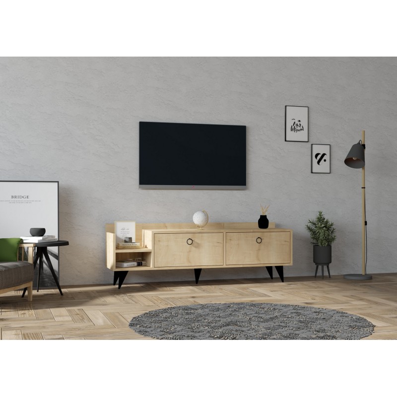 8657_0-800x800 Έπιπλο τηλεόρασης Heflin Oak 150x36x50cm ed8657 - Image 1