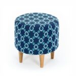 Σκαμπό Lucca μπλέ ξύλινα πόδια 40x40x42εκ ed8668 - Image 4