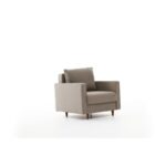 Πολυθρόνα Eva κρεμ 85x82x90cm ξύλινη ed8700 - Image 4