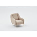 Πολυθρόνα Simena μπεζ ύφασμα 77x70x77cm ed8706 - Image 5