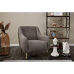 Πολυθρόνα Simena γκρι ύφασμα 77x70x77cm ed8707