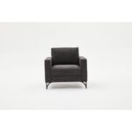 Πολυθρόνα Berlin ξύλο ύφασμα ανθρακί μαύρο 90x91x83cm ed8711 - Image 5