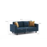 Καναπές διθέσιος Kale πράσινο 180x91x83cm ed8718 - Image 2