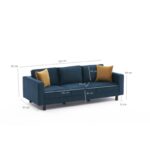 Καναπές τριθέσιος Kale πράσινο 222x91x83cm ed8733 - Image 2