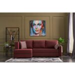 Γωνιακός καναπές Ece Left κεραμιδί 242x90x88cm ed8738