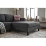 Γωνιακός καναπές Kale Right ανθρακί 258x181x83cm ed8747 - Image 5