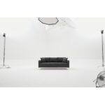 Καναπές τριθέσιος Berlin ανθρακί χρυσό 220x91x83cm ed8750 - Image 4