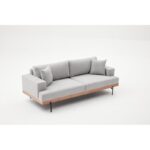 Καναπές τριθέσιος Liva γκρι 227x76x94cm ed8755 - Image 4