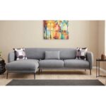Γωνιακός καναπές Venus L γκρι 265x163x80cm ed8757